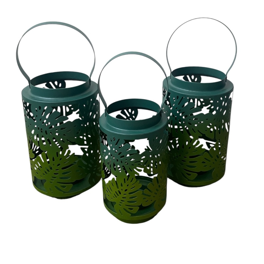 The Spring Shop Teal and Olive Lantern Trio